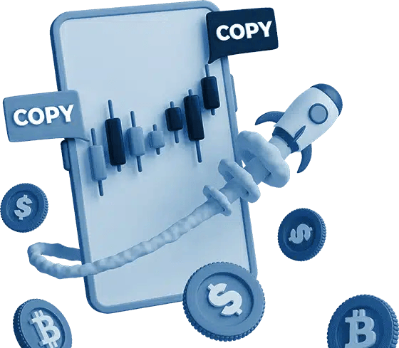 Copy trading collaboration illustration